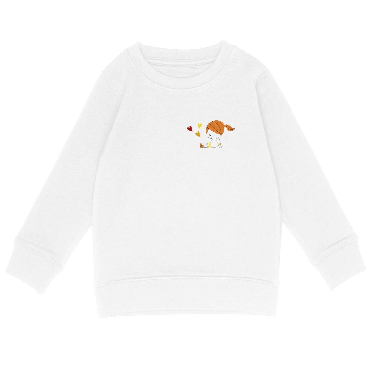 face_blanc Sweat-shirt Mila 3 coeurs rousse