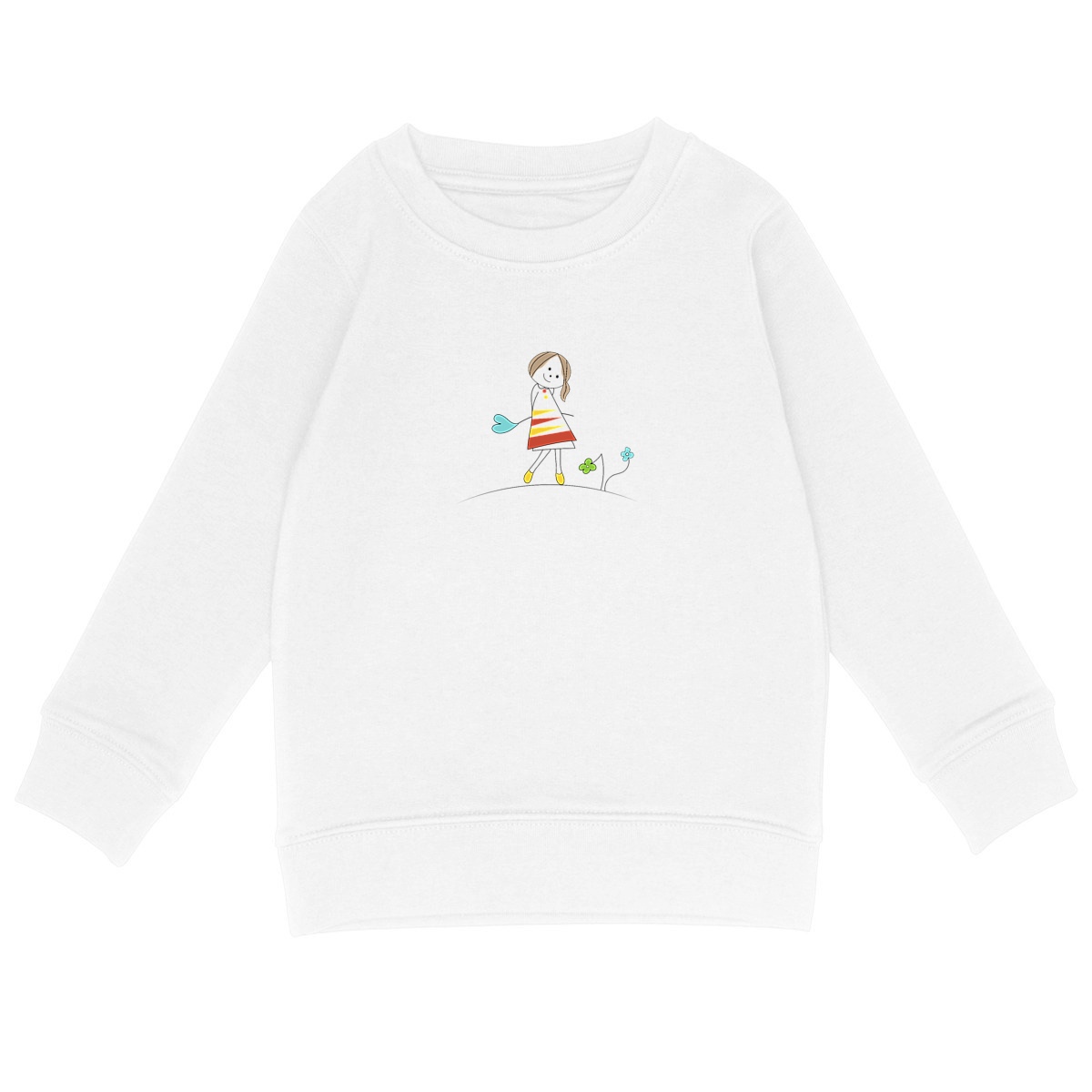 Sweat-shirt Rose fleur coeur brune