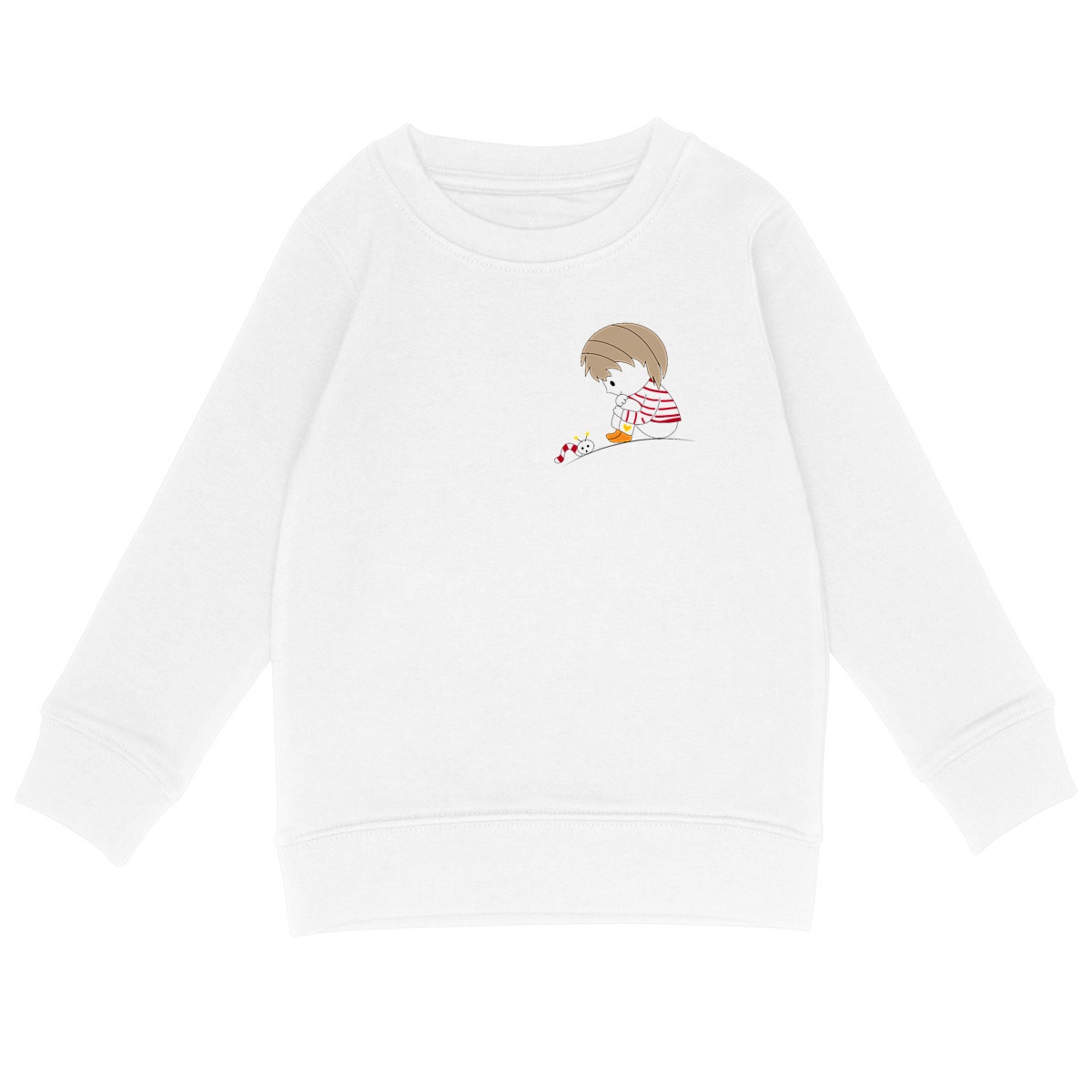 face_blanc Sweat-shirt Loris & Lombric brun