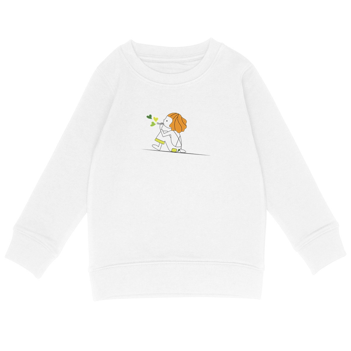 Sweat-shirt Mayli flute coeur rousse