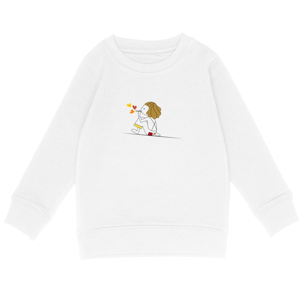 Sweat-shirt Mayli flute coeur rousse