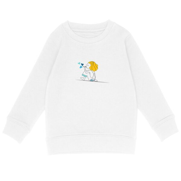 Sweat-shirt Mayli flute coeur blonde