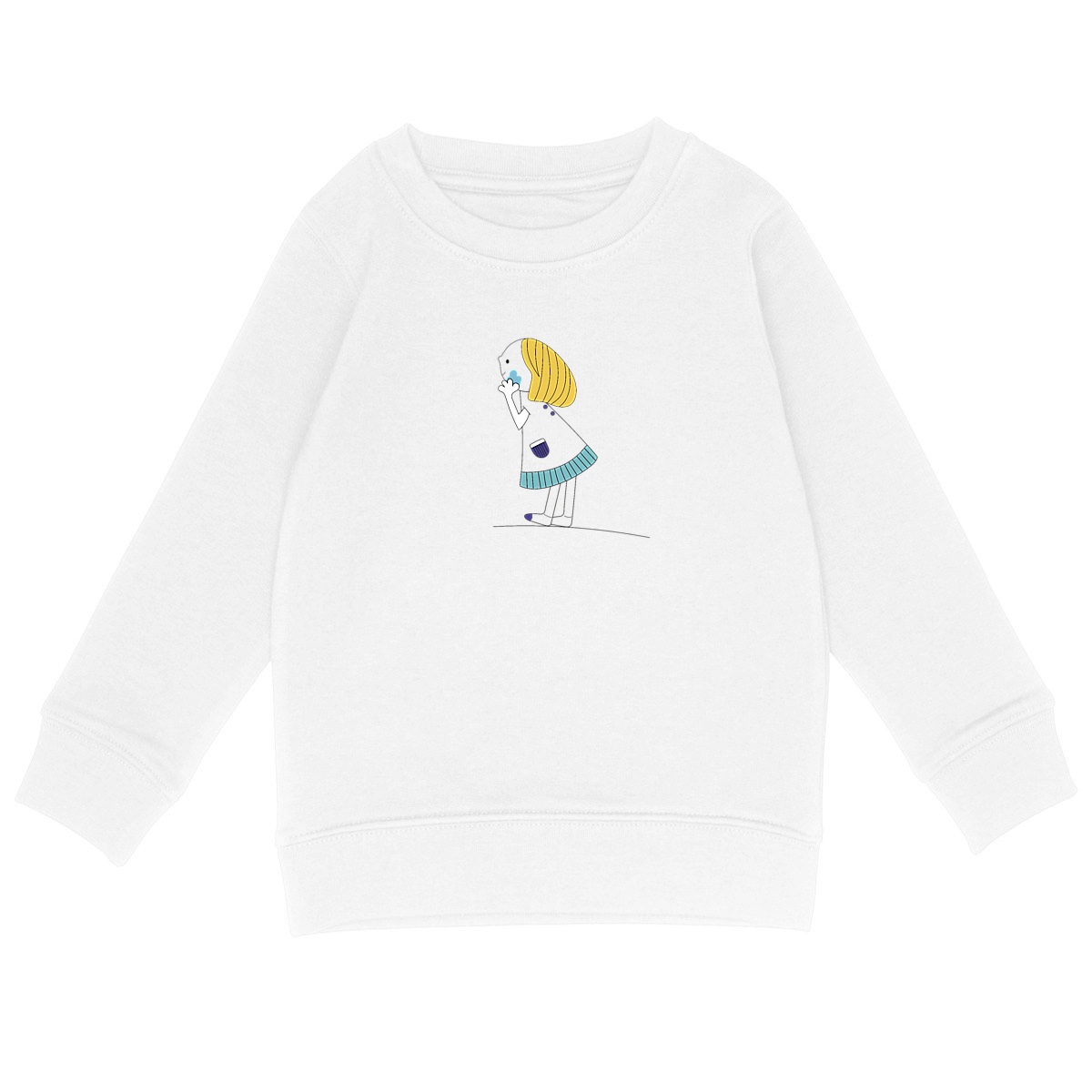 face_blanc Sweat-shirt Elena pompon blonde