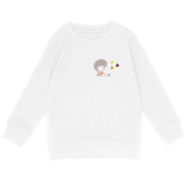 Sweat-shirt Loris 3 coeurs brun