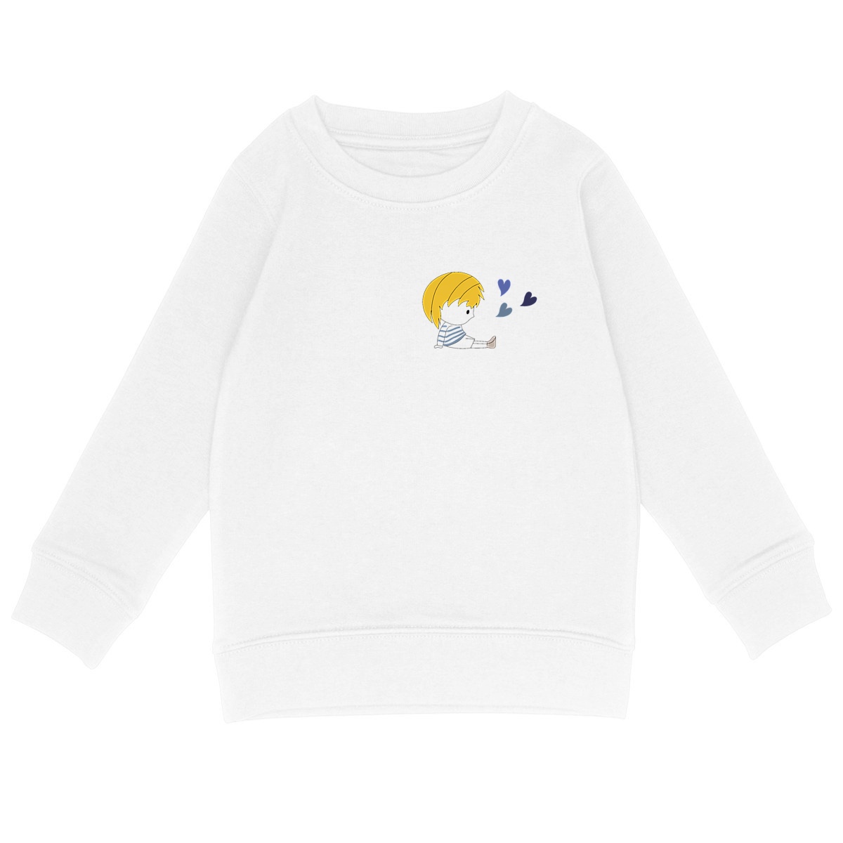 Sweat-shirt Loris 3 coeurs blond