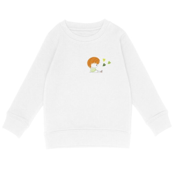Sweat-shirt Loris 3 coeurs brun
