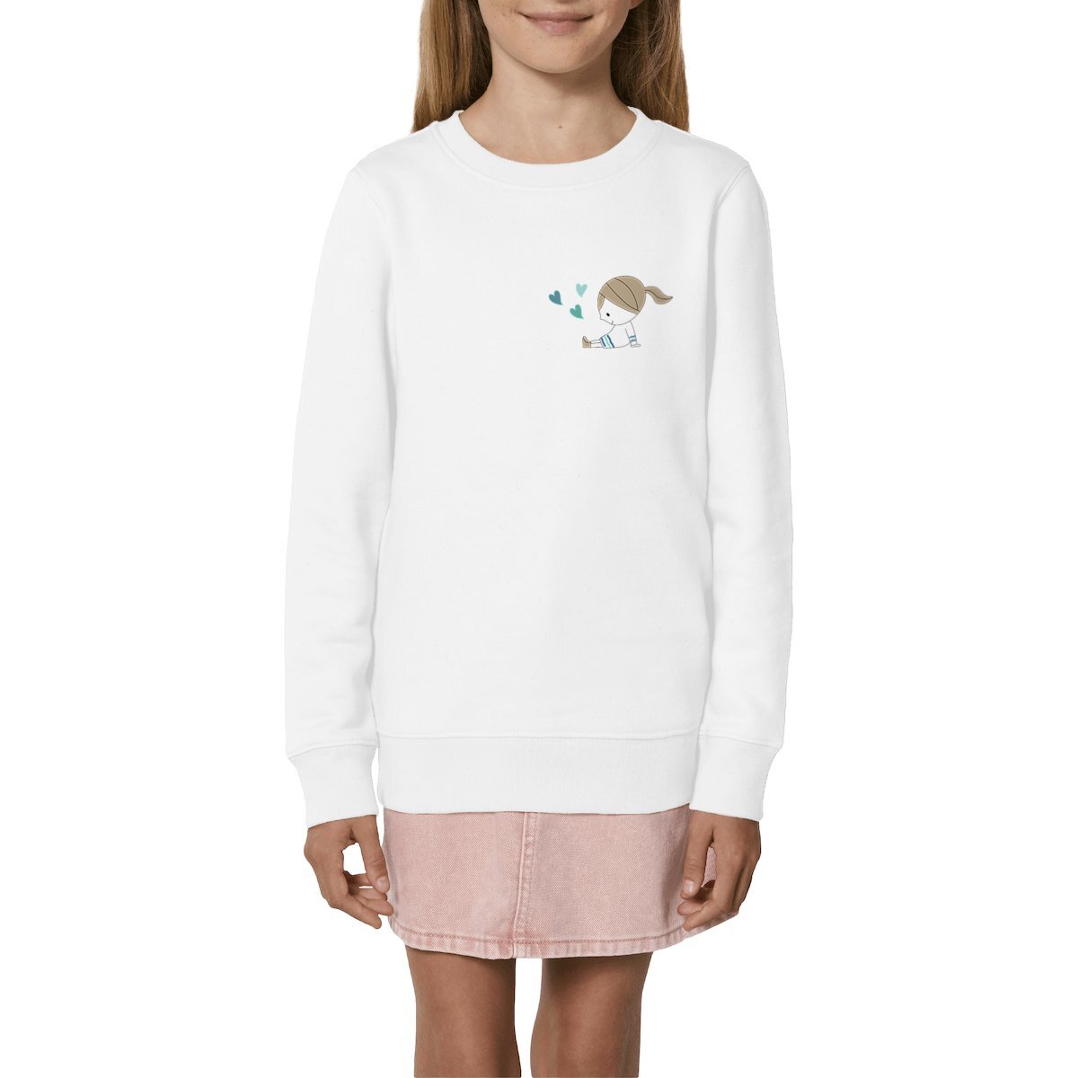 Sweat-shirt Mila 3 coeurs brune