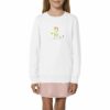 visual_Blanc Sweat-shirt Rose fleur coeur rousse