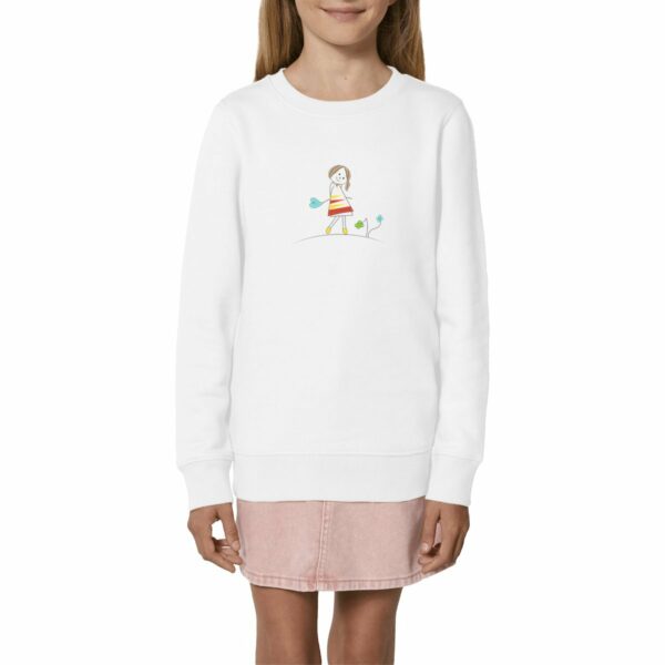 Sweat-shirt Rose fleur coeur brune