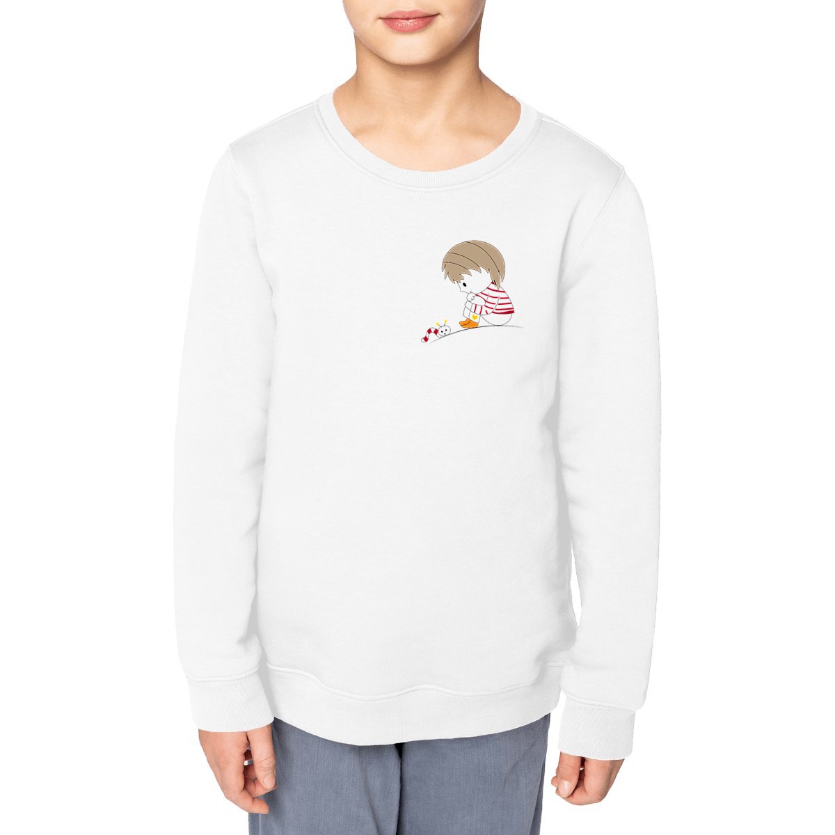 Sweat-shirt Loris & Lombric brun