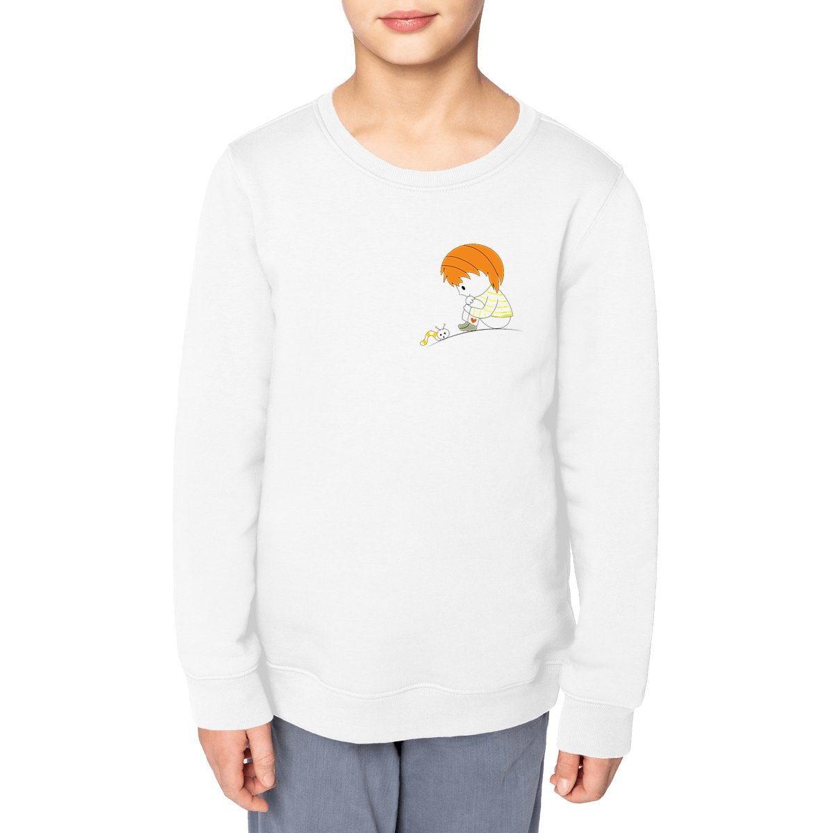 Sweat-shirt Loris & Lombric roux