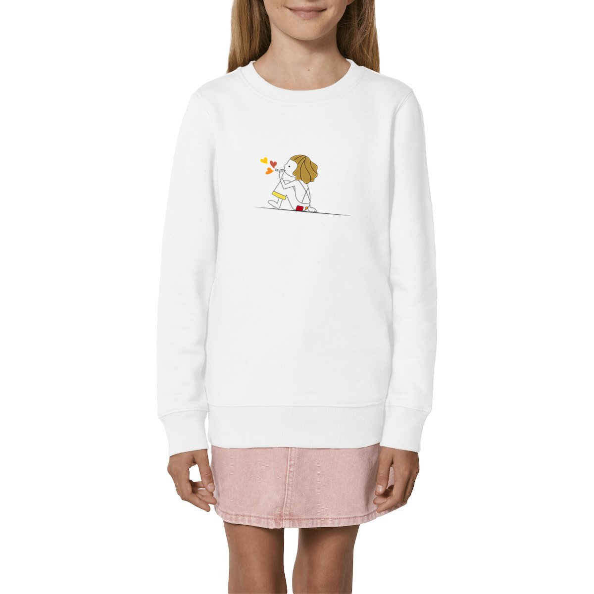 Sweat-shirt Mayli flute coeur rousse