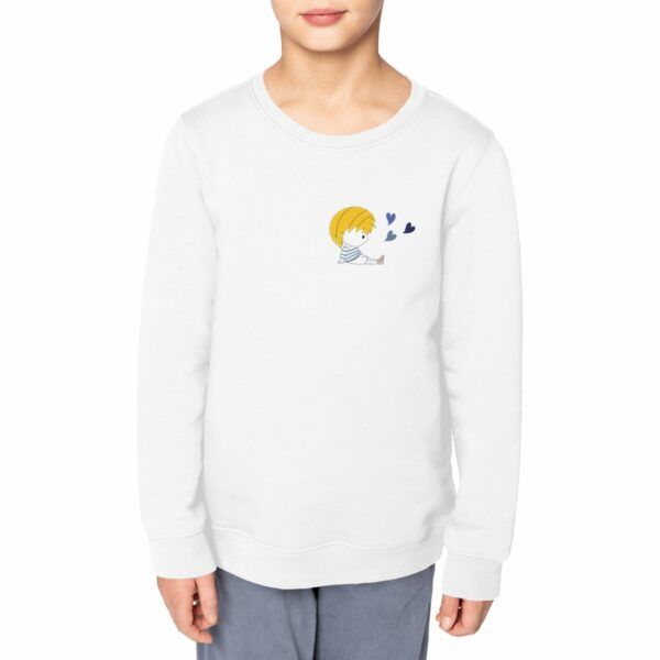 Sweat-shirt Loris 3 coeurs blond