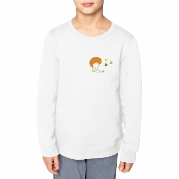 Sweat-shirt Loris 3 coeurs brun