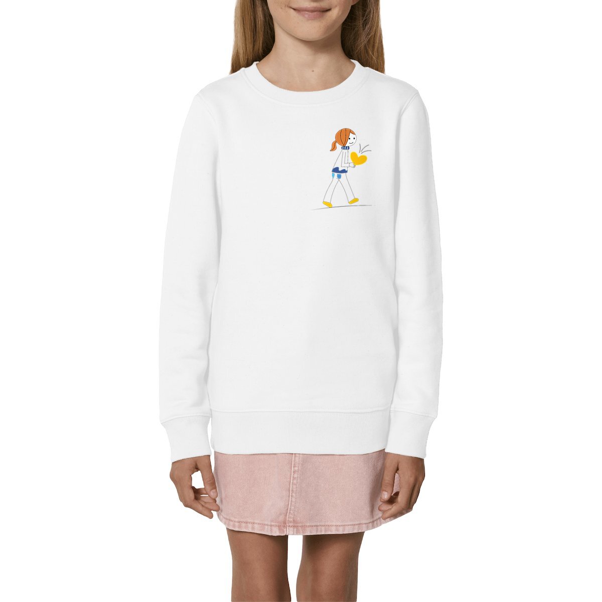 Sweat-shirt Zoé coeur rousse