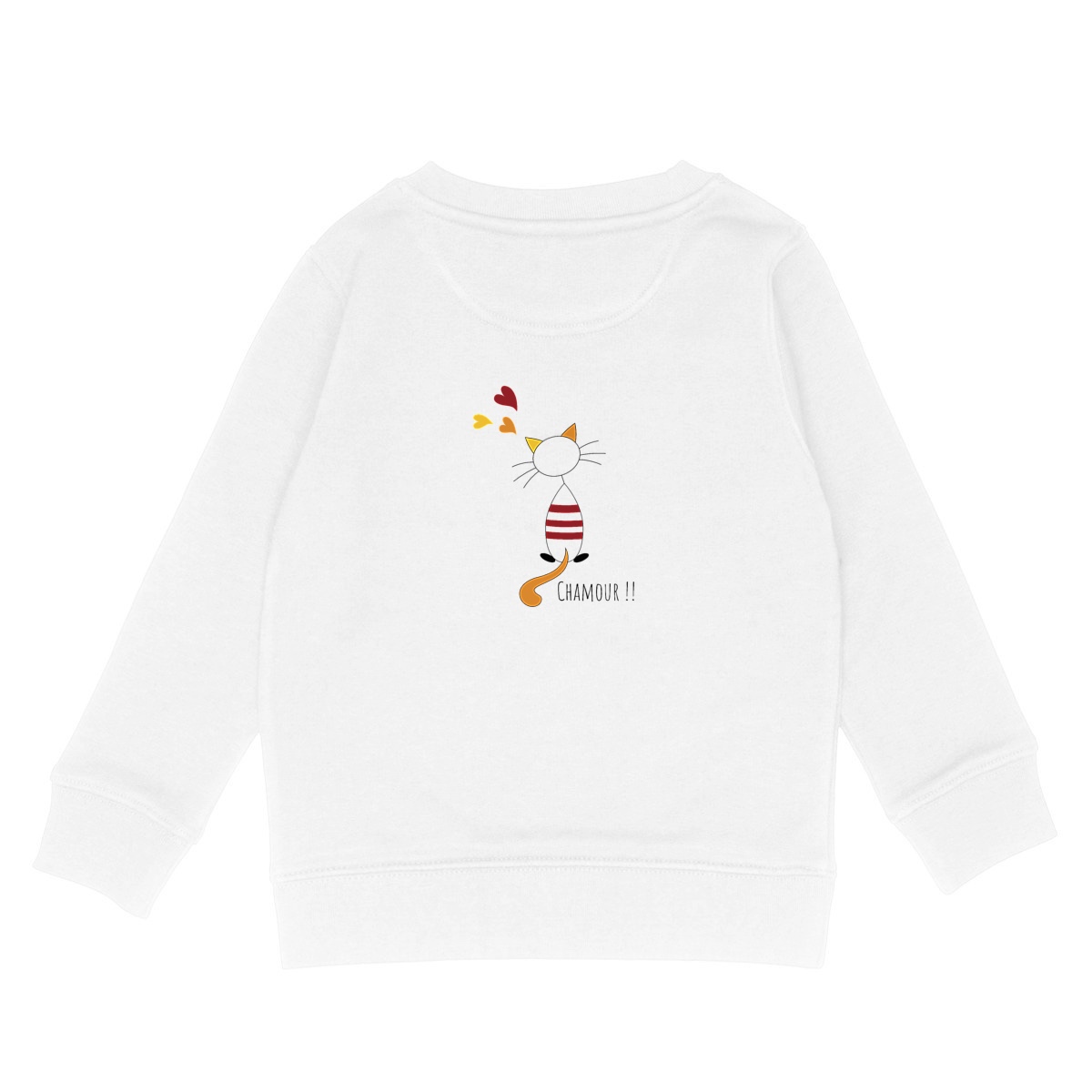 dos_blanc Sweat-shirt Sissi face et dos chamour