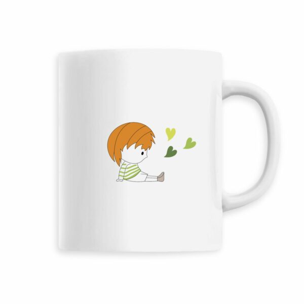 Mug céramique Loris 3 coeurs roux