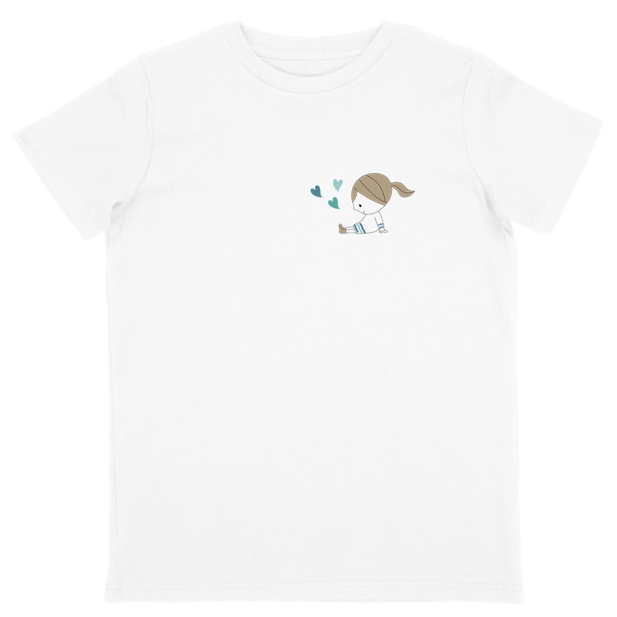 Tee-shirt Mila 3 coeurs brune