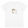 face_blanc Tee-shirt Loris & Titus assis Brun