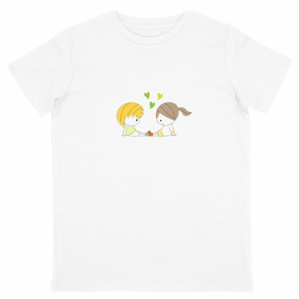 Tee-shirt Loris & Mila 3 coeurs blond brune