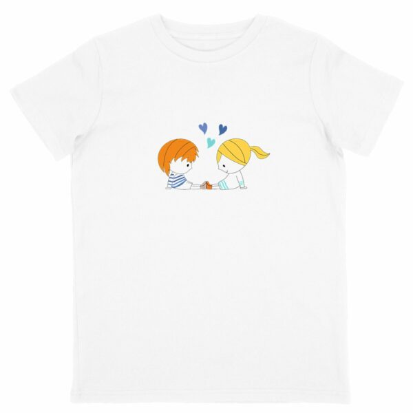 Tee-shirt Loris & Mila 3 coeurs roux blonde