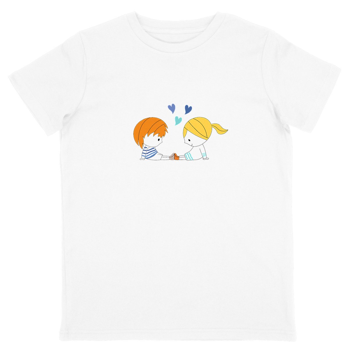 Tee-shirt Loris & Mila 3 coeurs roux blonde