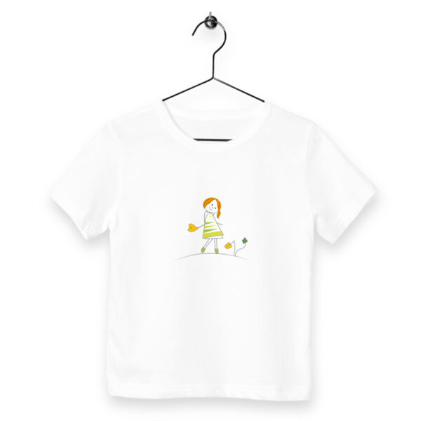 Tee-shirt Rose fleur coeur rousse