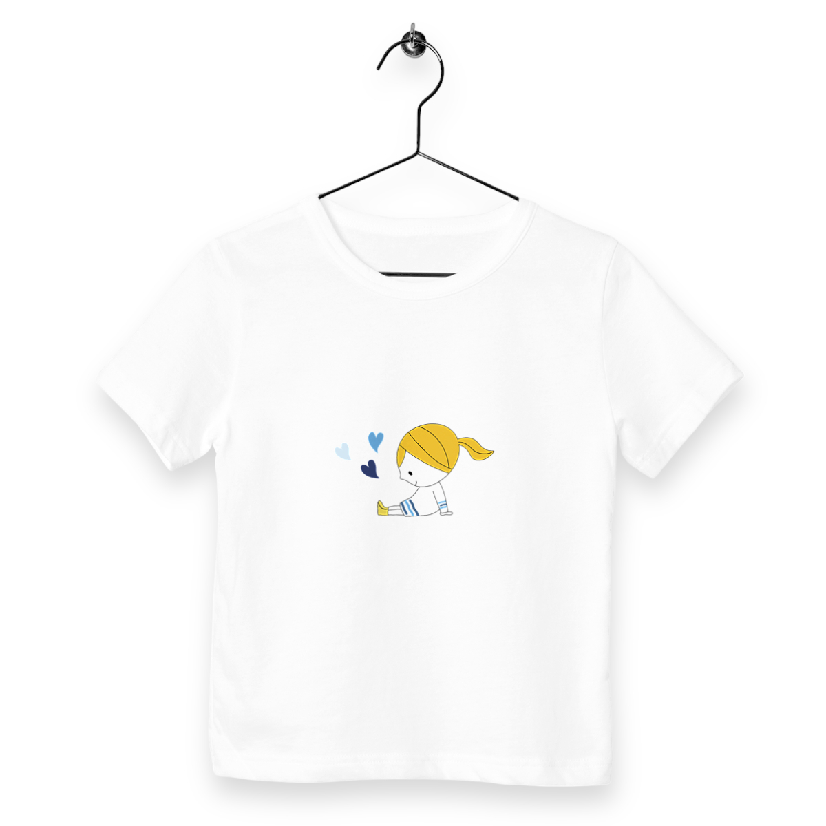 face_blanc Tee-shirt Mila 3 coeurs blonde