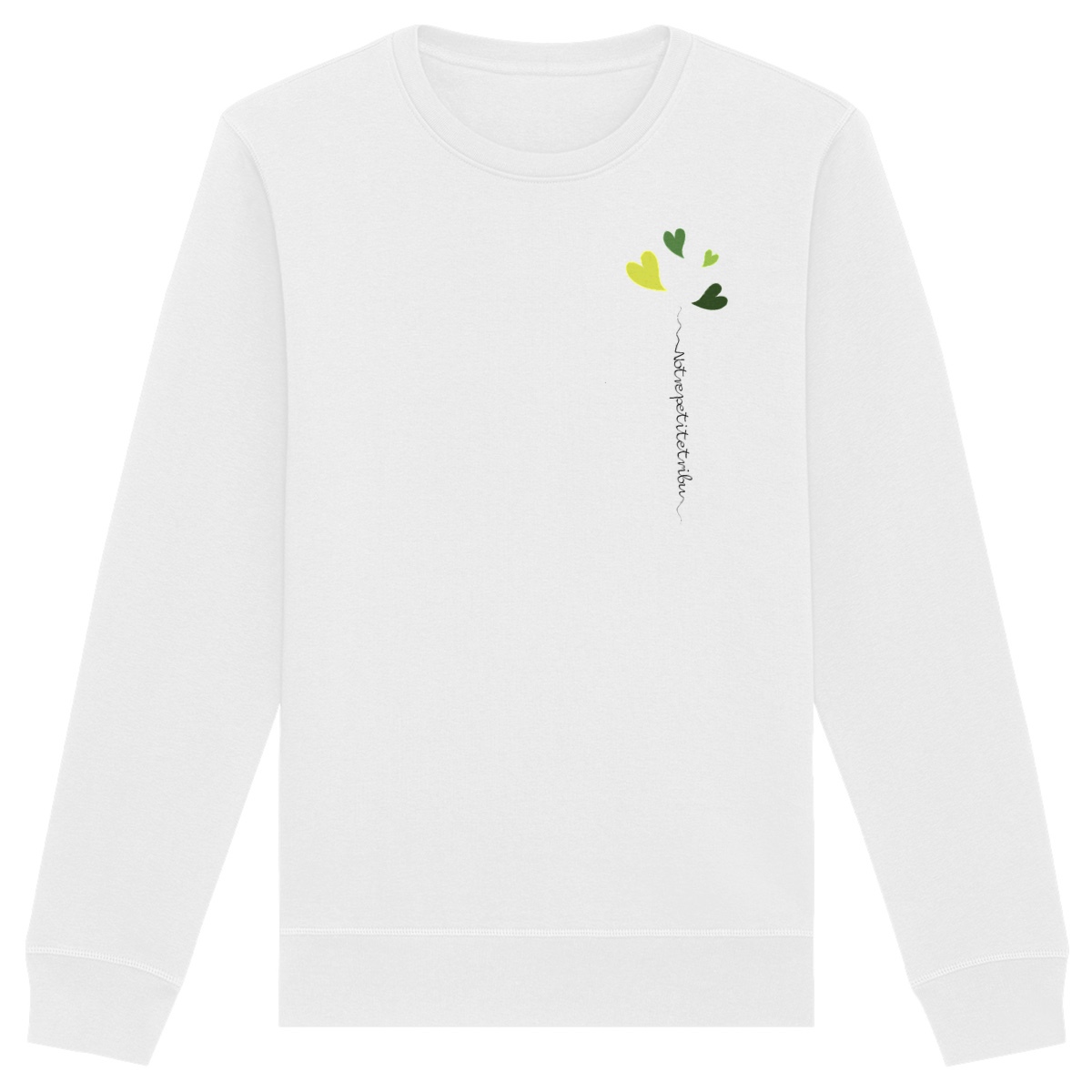 face_blanc Sweat-shirt petite tribu 4 vert