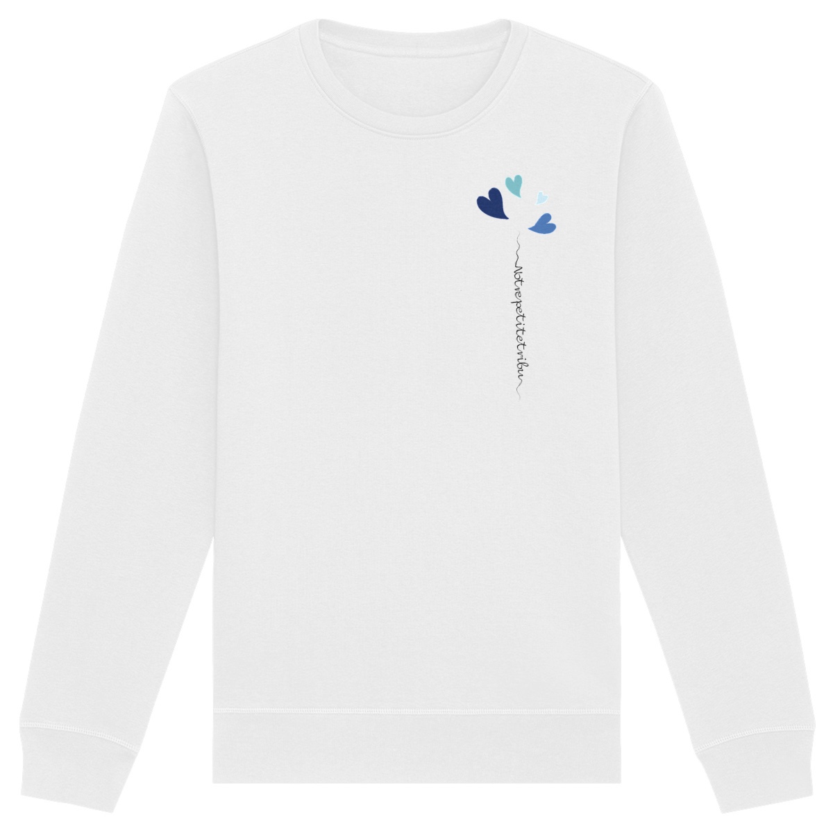face_blanc Sweat-shirt petite tribu 4 bleu