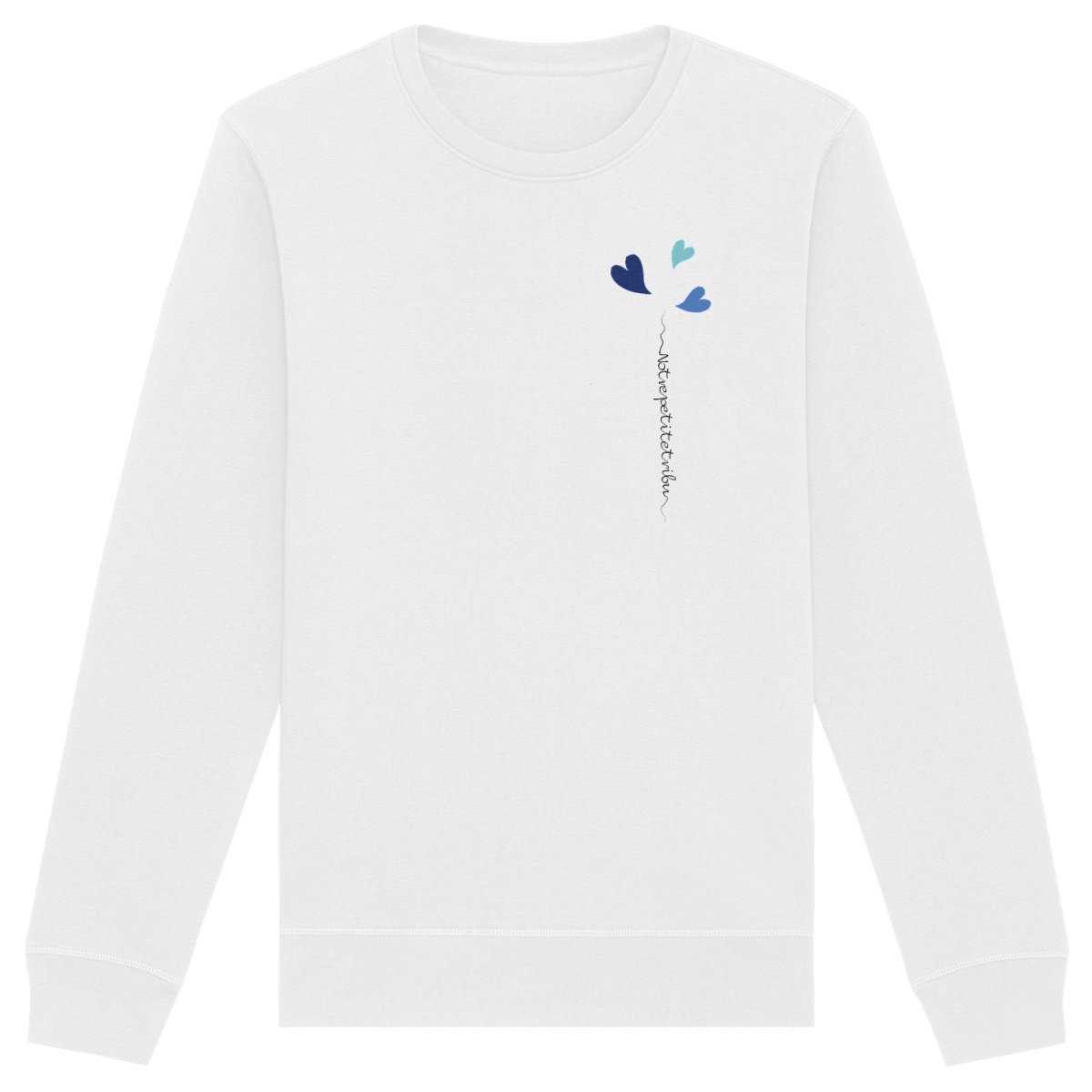 Sweat-shirt petite tribu 3 bleu