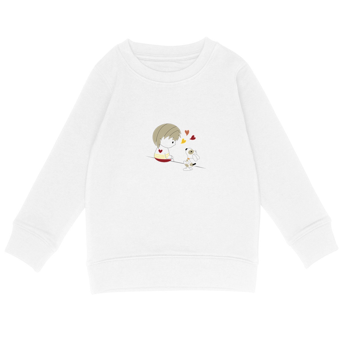 face_blanc Sweat-shirt Loris & Titus assis Brun