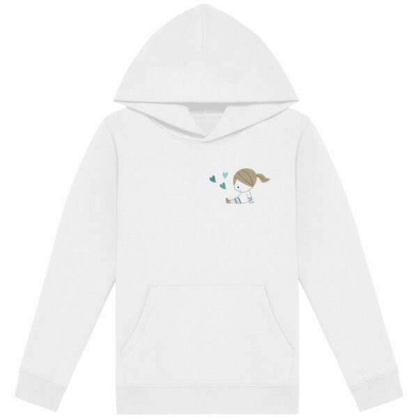 Sweat-shirt capuche Mila 3 coeurs brune