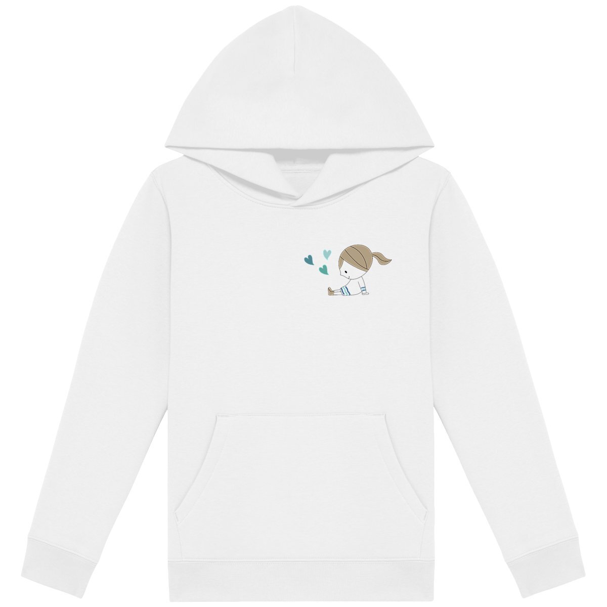 Sweat-shirt capuche Mila 3 coeurs brune