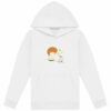 face_blanc Sweat-shirt capuche Loris & Titus 3 coeurs roux