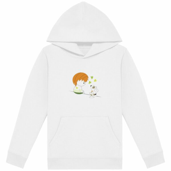 Sweat-shirt capuche Loris & Titus 3 coeurs roux