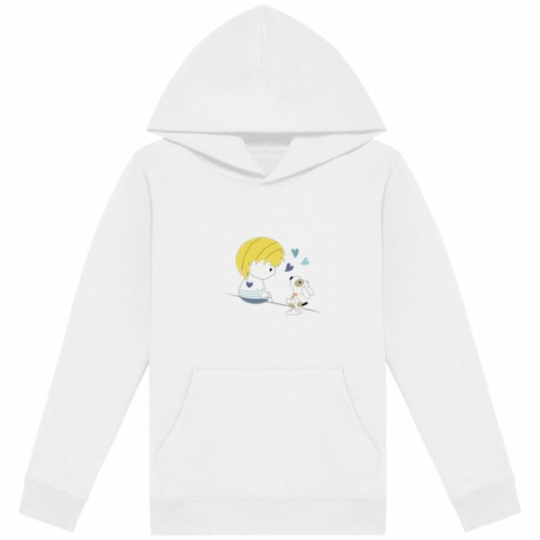 Sweat-shirt capuche Loris & Titus 3 coeurs blond