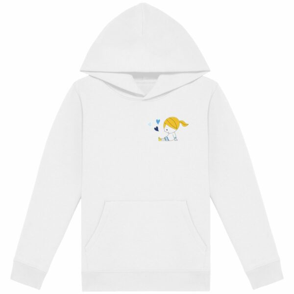 Sweat-shirt capuche Mila 3 coeurs blonde