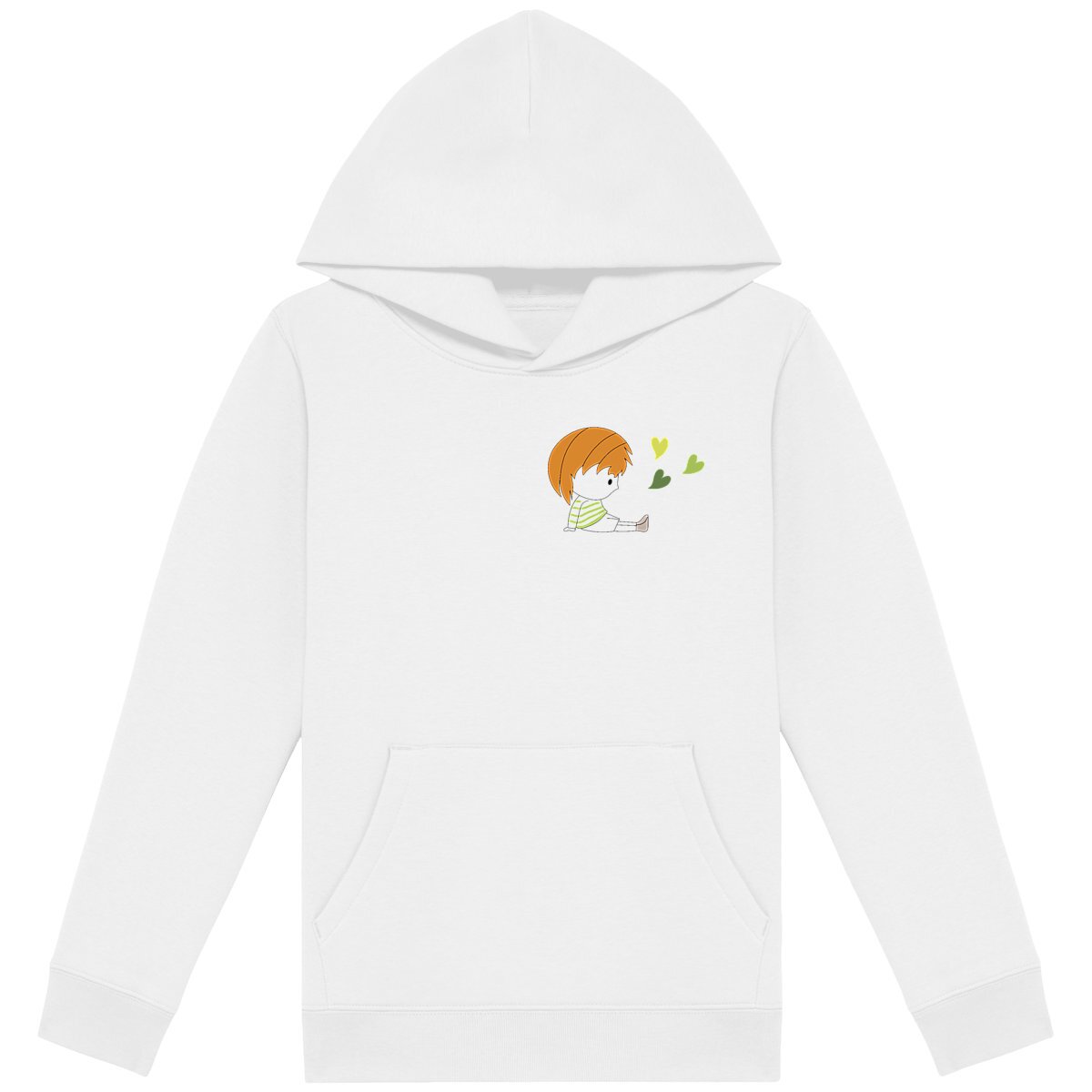Sweat-shirt capuche Loris 3 coeurs roux