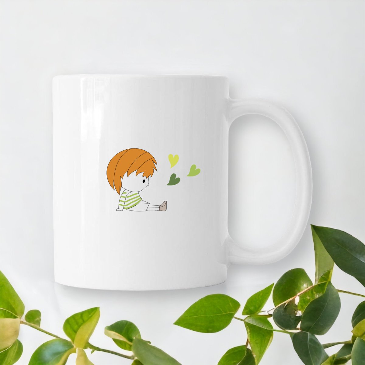 Mug céramique Loris 3 coeurs roux