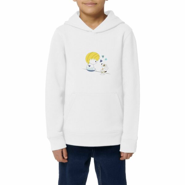 Sweat-shirt capuche Loris & Titus 3 coeurs blond