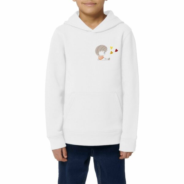 Sweat-shirt capuche Loris 3 coeurs brun