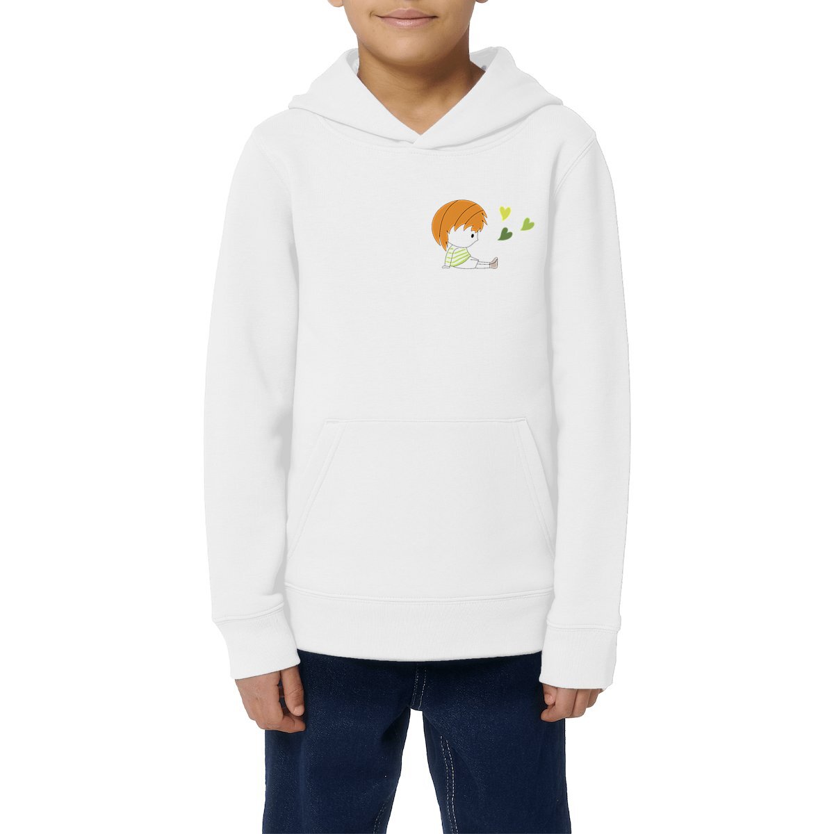 Sweat-shirt capuche Loris 3 coeurs roux