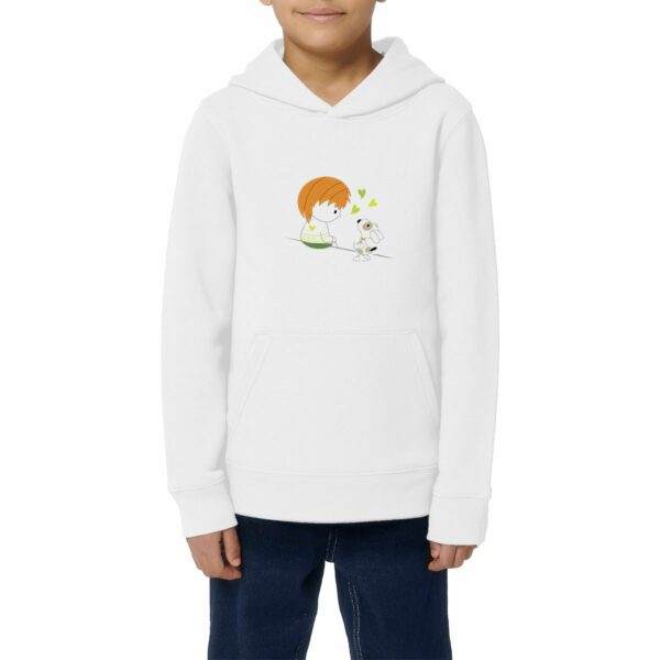Sweat-shirt capuche Loris & Titus 3 coeurs roux