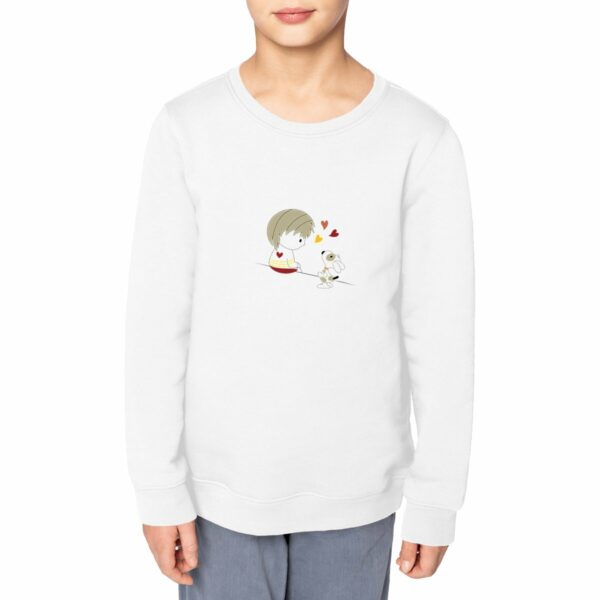 Sweat-shirt Loris & Titus assis Brun